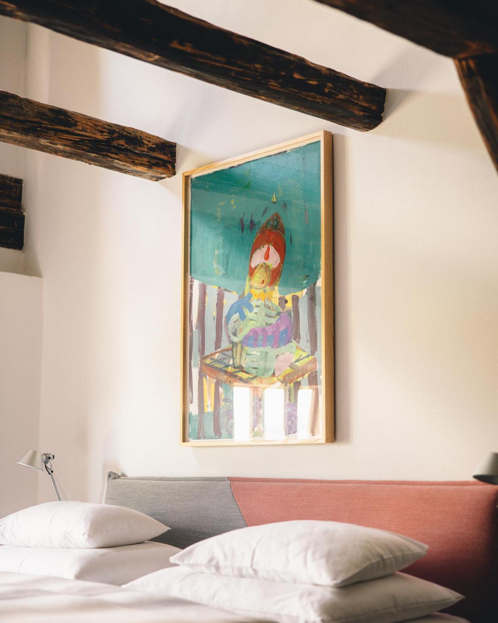 Kai 36 - Hotel Zwischen Fels Und Fluss 格拉茨 外观 照片 A painting by the artist
